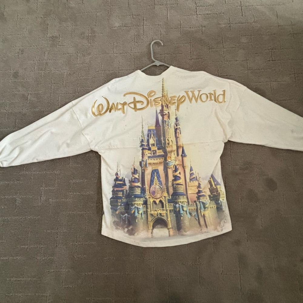 Cream/Glitter DisneyWorld 50th Anniversary Spirit Jersey- Size Adult Small